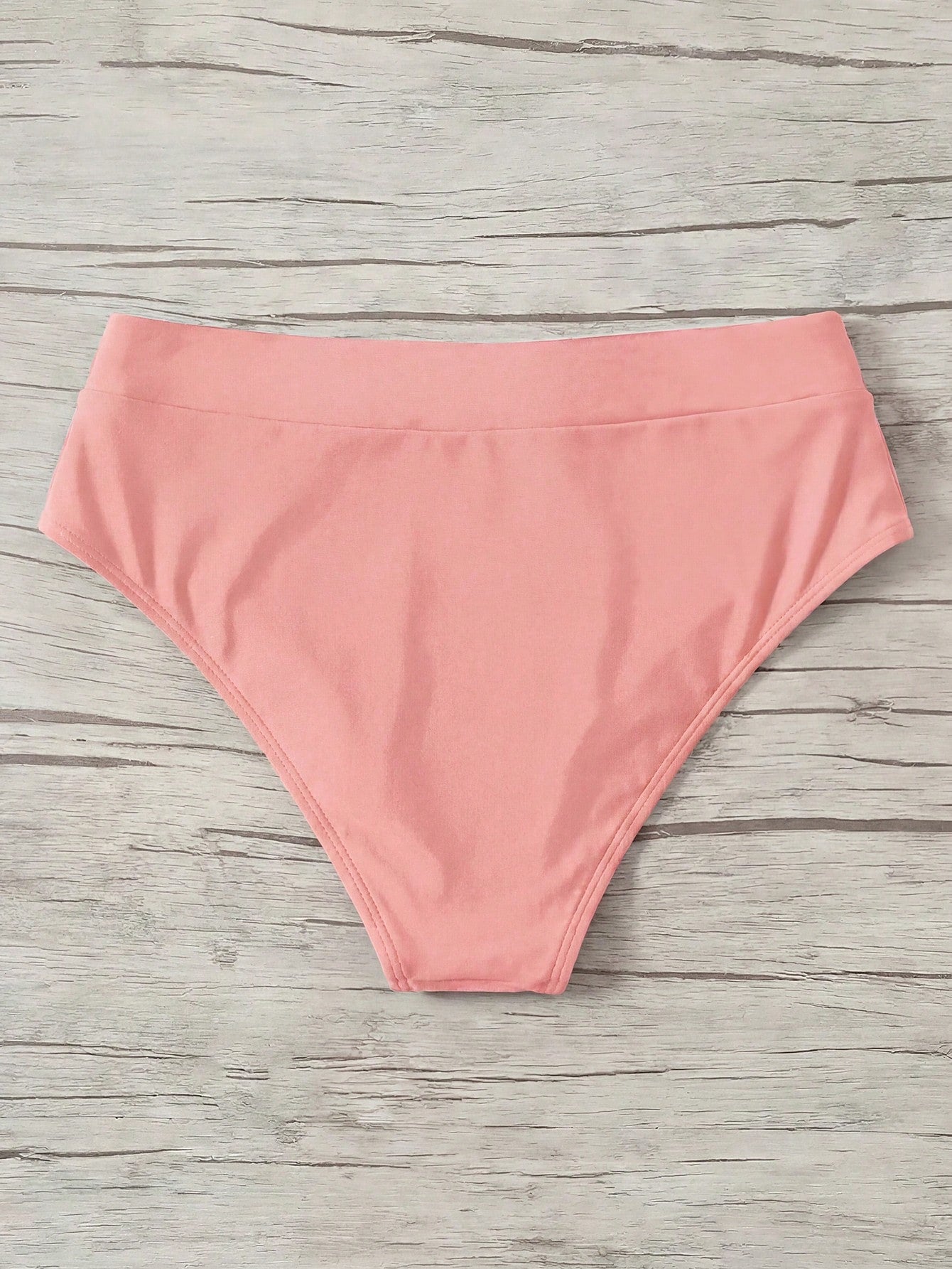Swim Basics Women's Summer Vacation Beach V-Waist Solid Color Swimwear Bottom