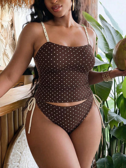 Swim Mod 2026 New Spring/Summer Plus Size Tank Bikini Women's Vacation Beachwear