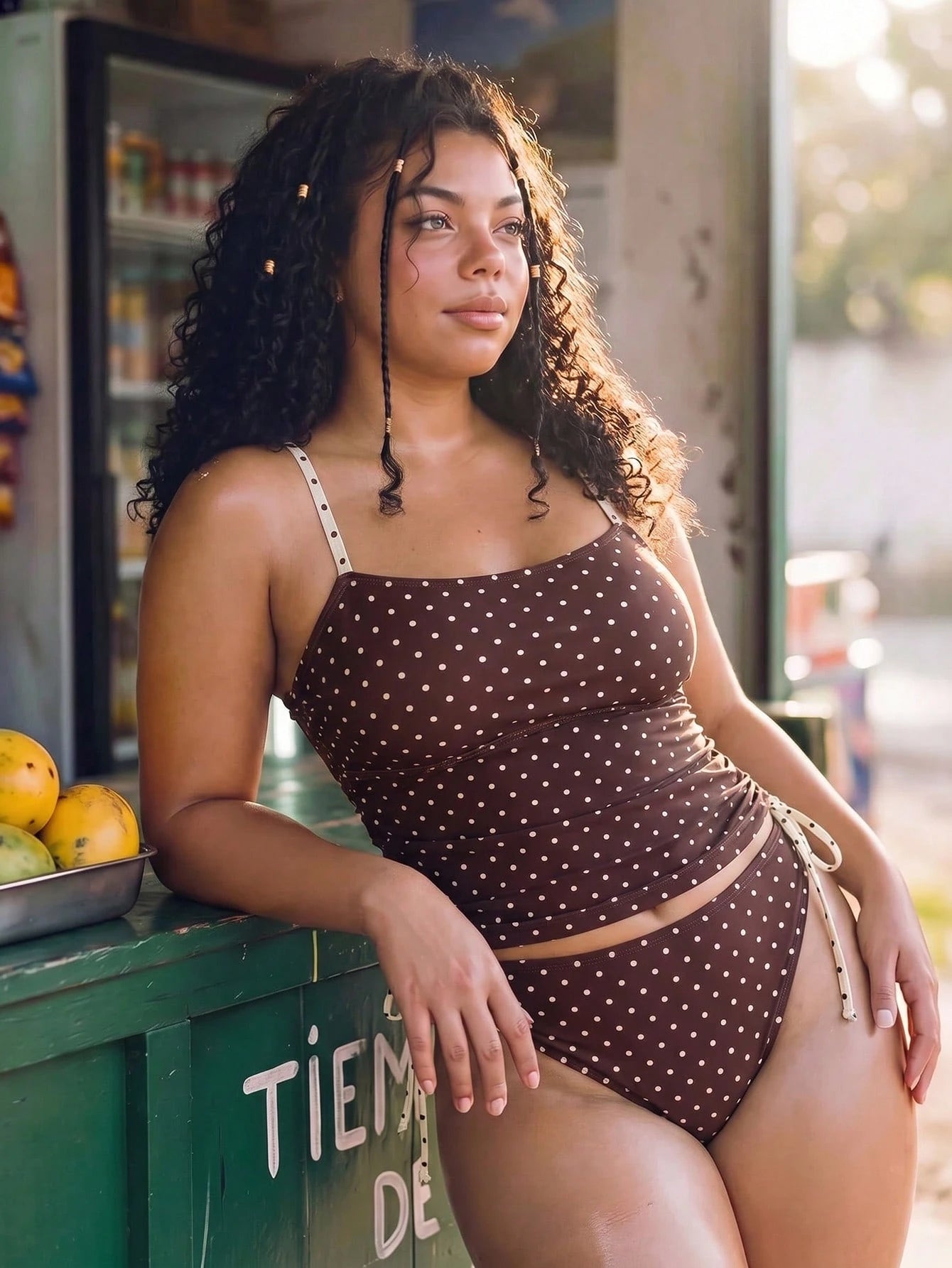 Swim Mod 2026 New Spring/Summer Plus Size Tank Bikini Women's Vacation Beachwear
