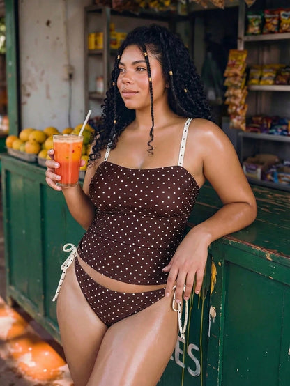 Swim Mod 2026 New Spring/Summer Plus Size Tank Bikini Women's Vacation Beachwear