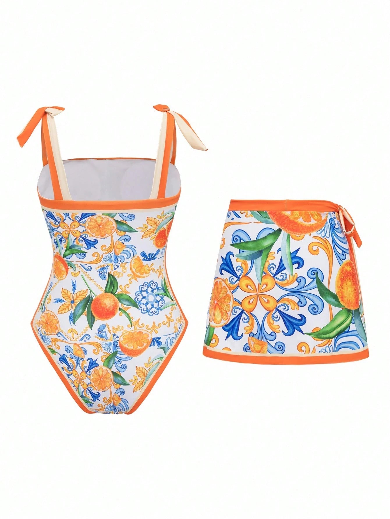 Swim Oasis 2026 New Summer Fruit Print Minimalist Plus Size One-Piece Swimsuit Set