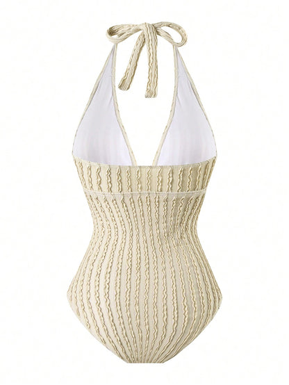 Swim Oasis Plus Size Women Minimalist Daily Summer Sleeveless One-Piece Swimsuit With Skirt Cover-Up