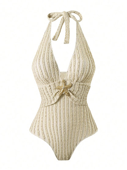 Swim Oasis Plus Size Women Minimalist Daily Summer Sleeveless One-Piece Swimsuit With Skirt Cover-Up