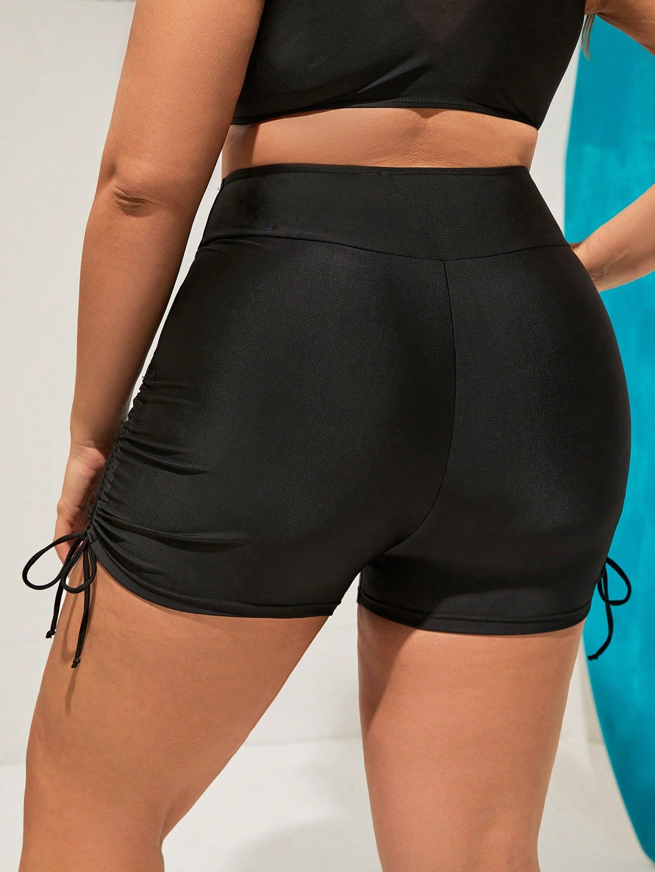 Swim SPRTY Summer Beach Plus Drawstring Side Bikini Bottom