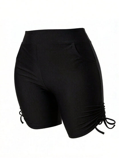 Swim SPRTY Summer Beach Plus Tie Side Bikini Shorts