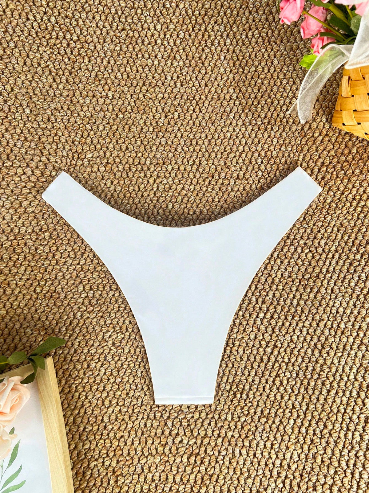 Swim Summer Beach Plain Cheeky Bikini Bottom