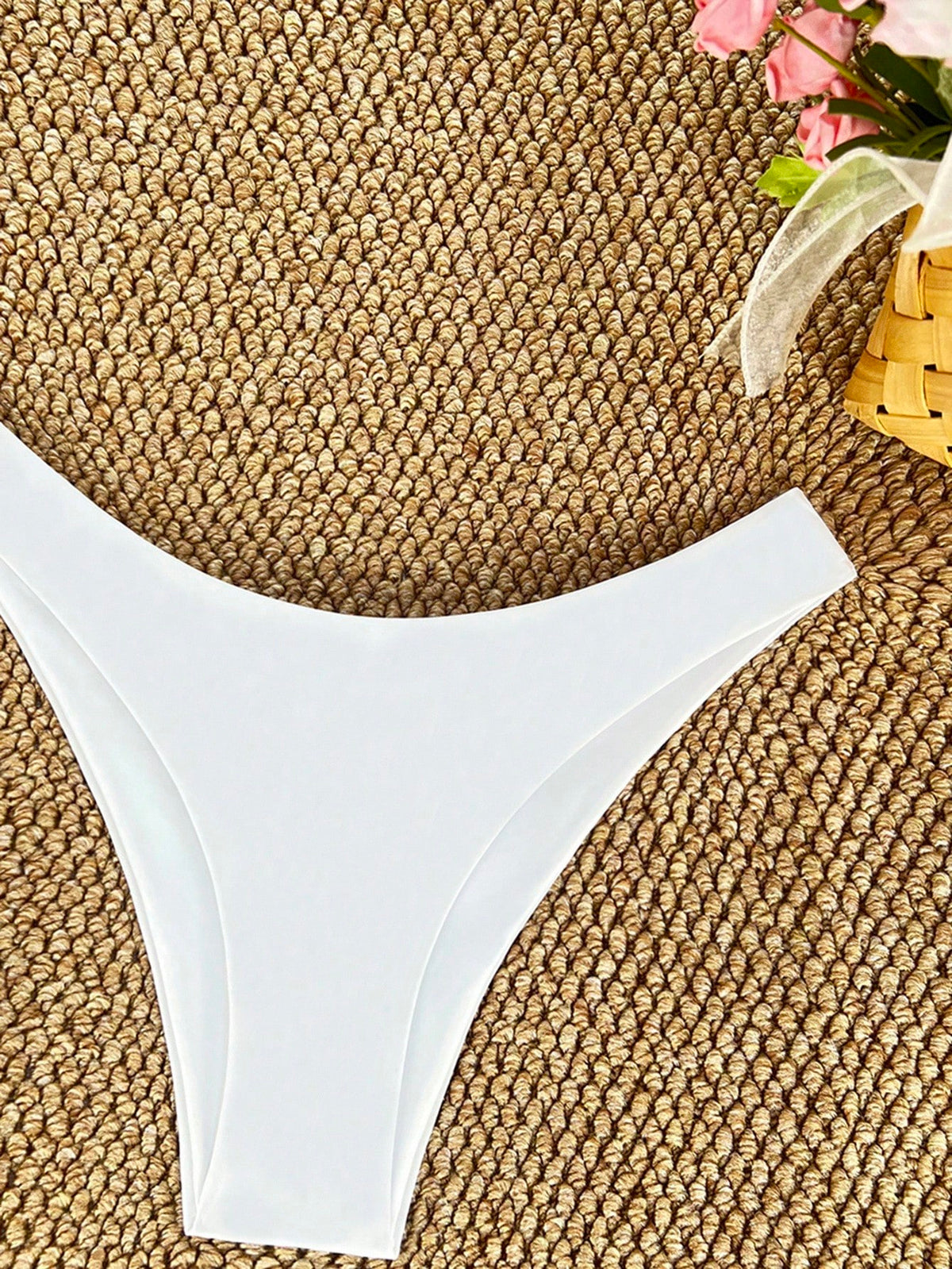 Swim Summer Beach Plain Cheeky Bikini Bottom