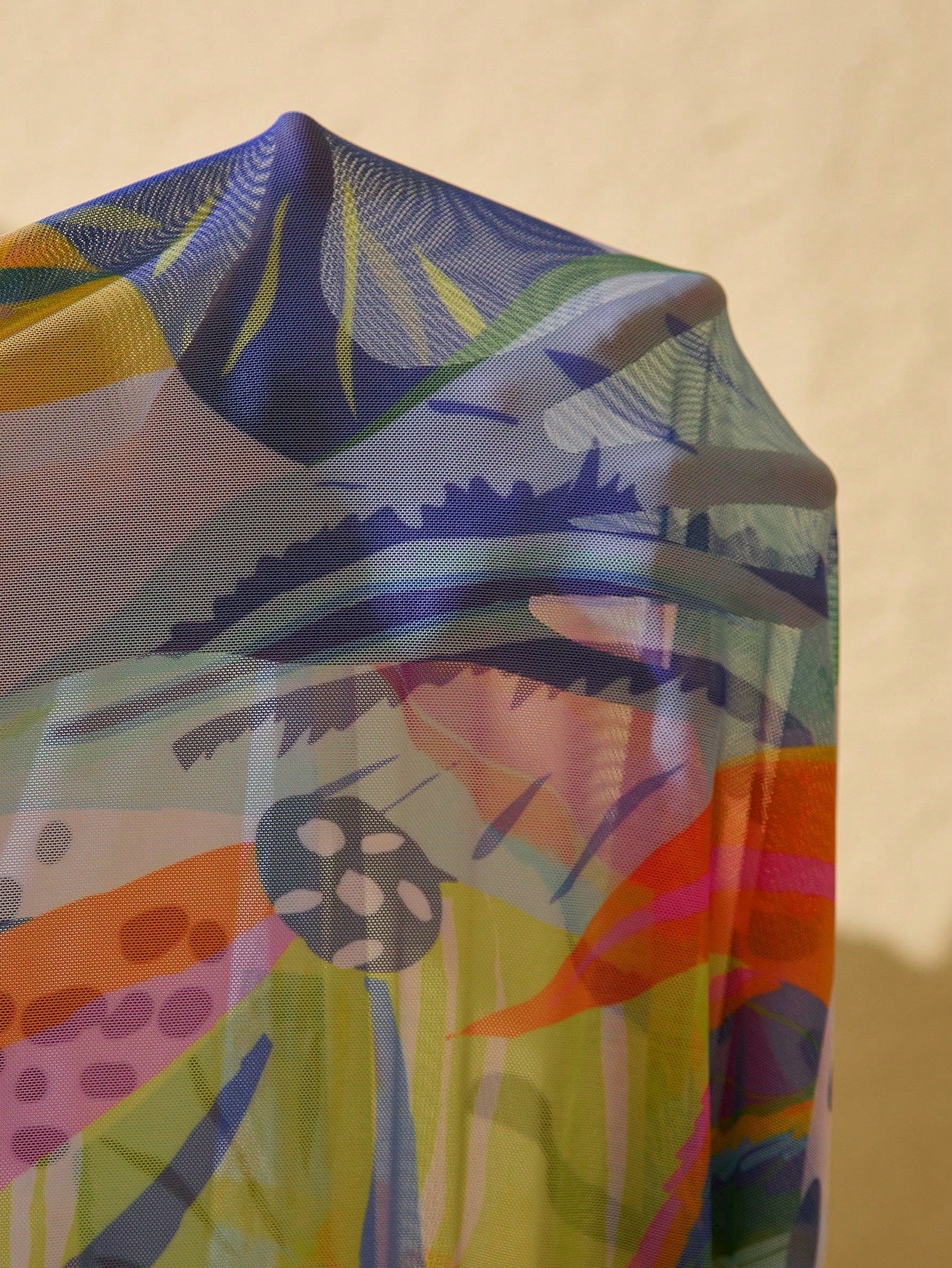 Swim Vcay Plus Size Tropical Print Kimono & Skirt Set Summer