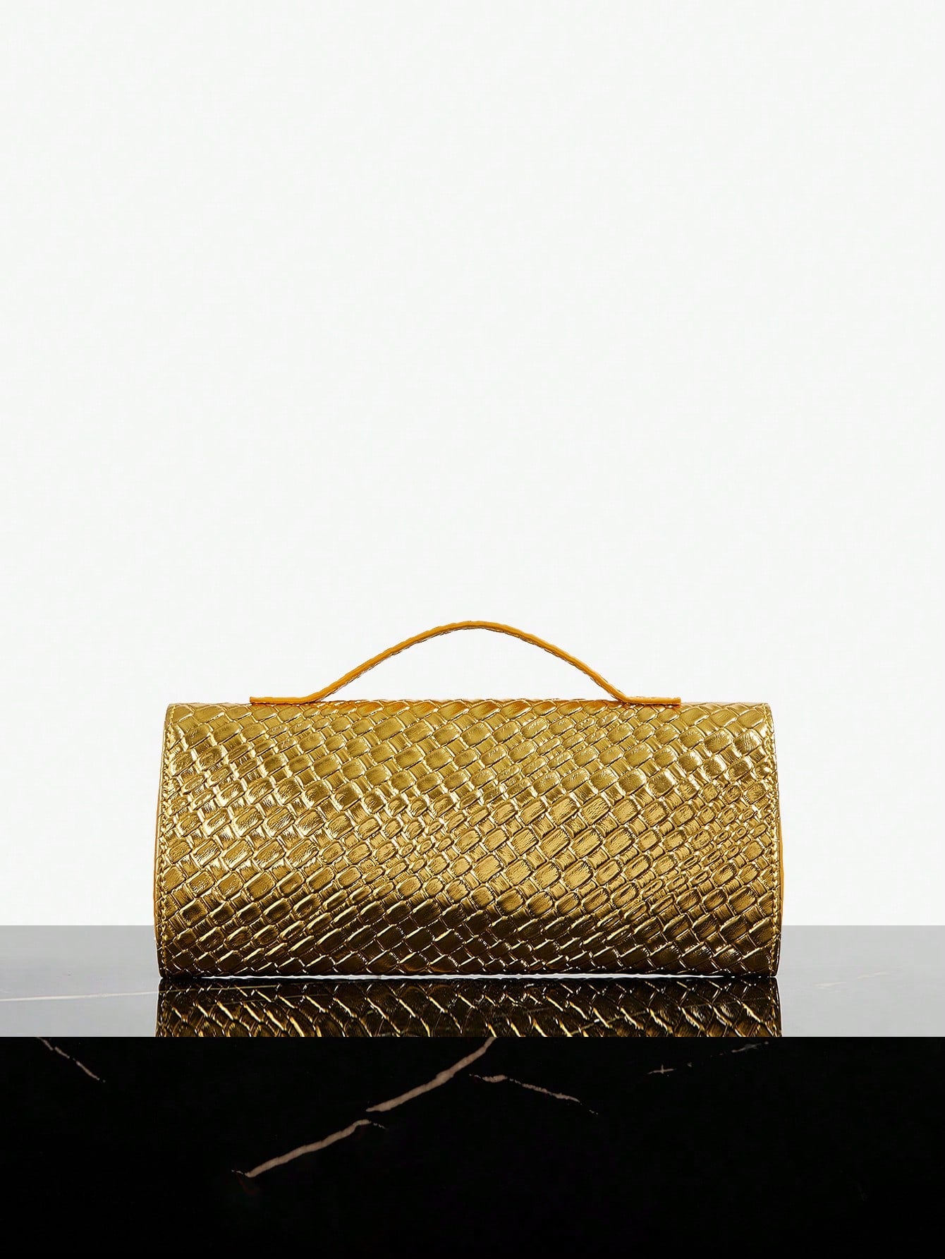 SXY Ladies, Women Top Handle Bag, Woven Bag, Fashionable, Simple, Elegant, Versatile, Classic, Gold, For Classic, Commute, Office, Date, Daily, Shopping, Afternoon Tea, Party, Prom, Club, Date