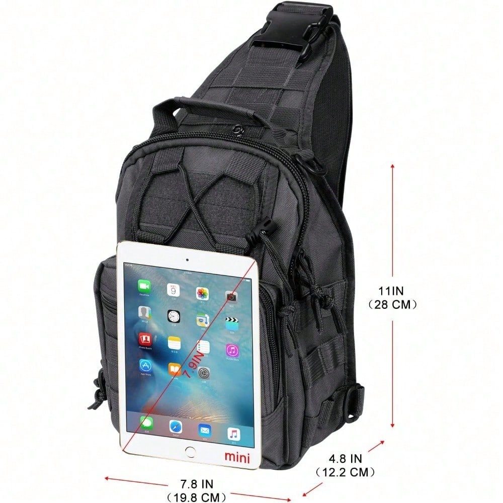 Tactical Backpack, Messenger Bag For Men And Women, Wear-Resistant|Waterproof|Molle|Large Capacity|Sling Shoulder Backpack, Suitable For Outdoor Hiking, Fishing Camping, Daily Carry Chest Bag, Birthda