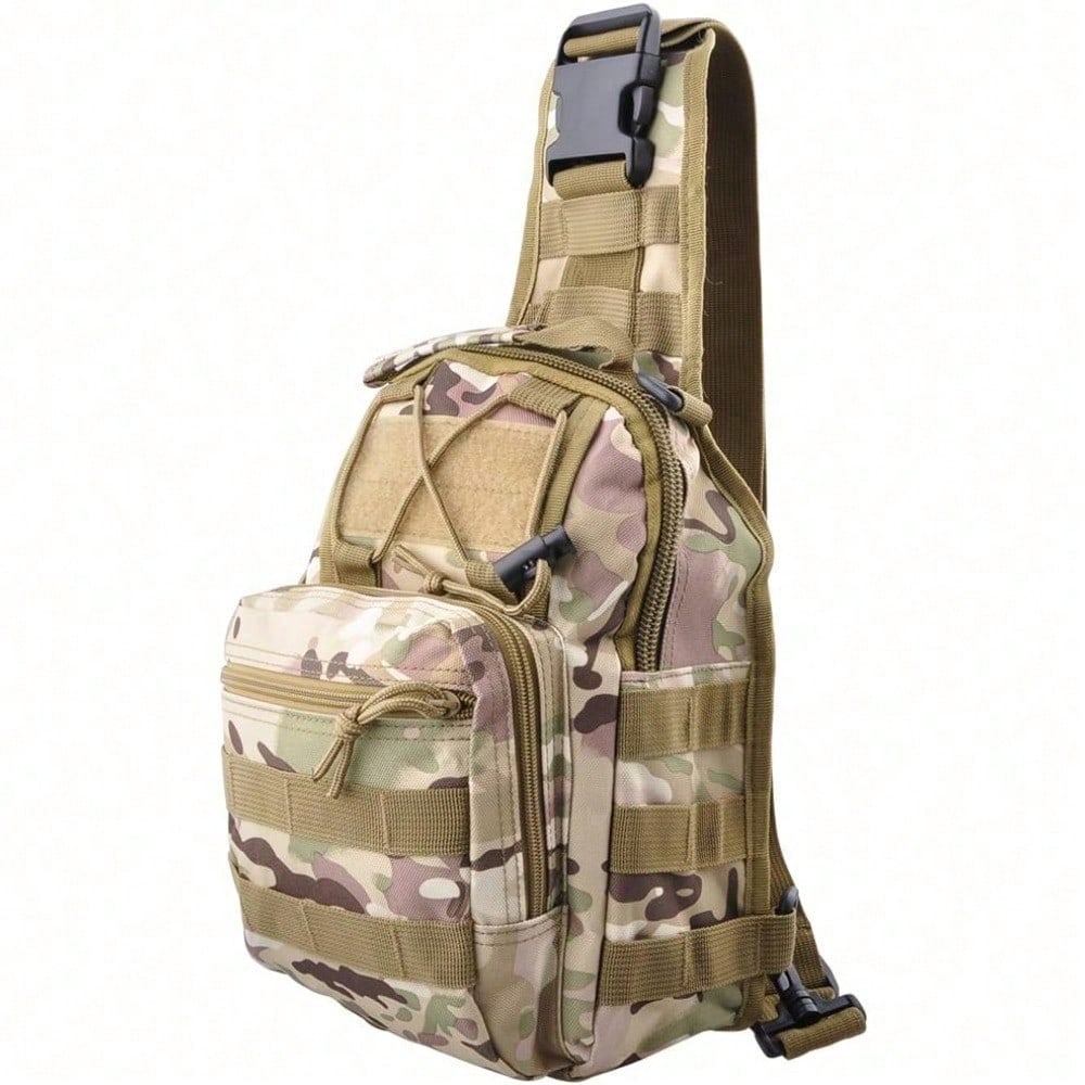 Tactical Backpack, Messenger Bag For Men And Women, Wear-Resistant|Waterproof|Molle|Large Capacity|Sling Shoulder Backpack, Suitable For Outdoor Hiking, Fishing Camping, Daily Carry Chest Bag, Birthda