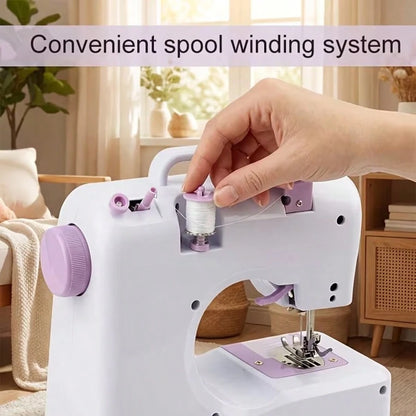 TAIMASI Sewing Machine Portable Mini Electric Sewing Machine For Beginners 12 Built-In Stitches 2 Speed With Foot Pedal,Light, Storage Drawer. Christmas Thanksgiving Holiday Handmade DIY Home Sewing D