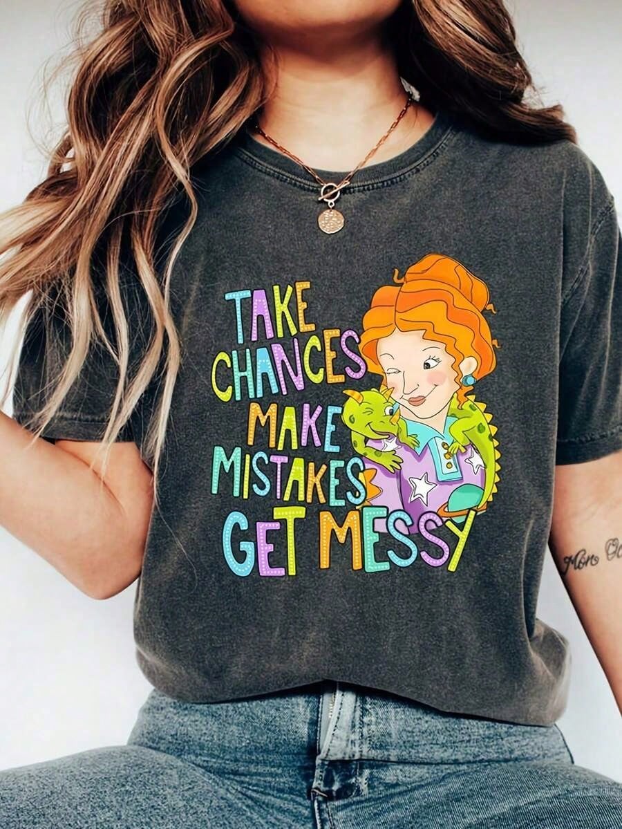 Take CH-Ances Make Mistakes Get Messy T-Shirt, Miss Frizzle T-EE, Magic School Bus Shirt, TeaC-Her Shirt, Back To School Gift, Get Messy Shirt