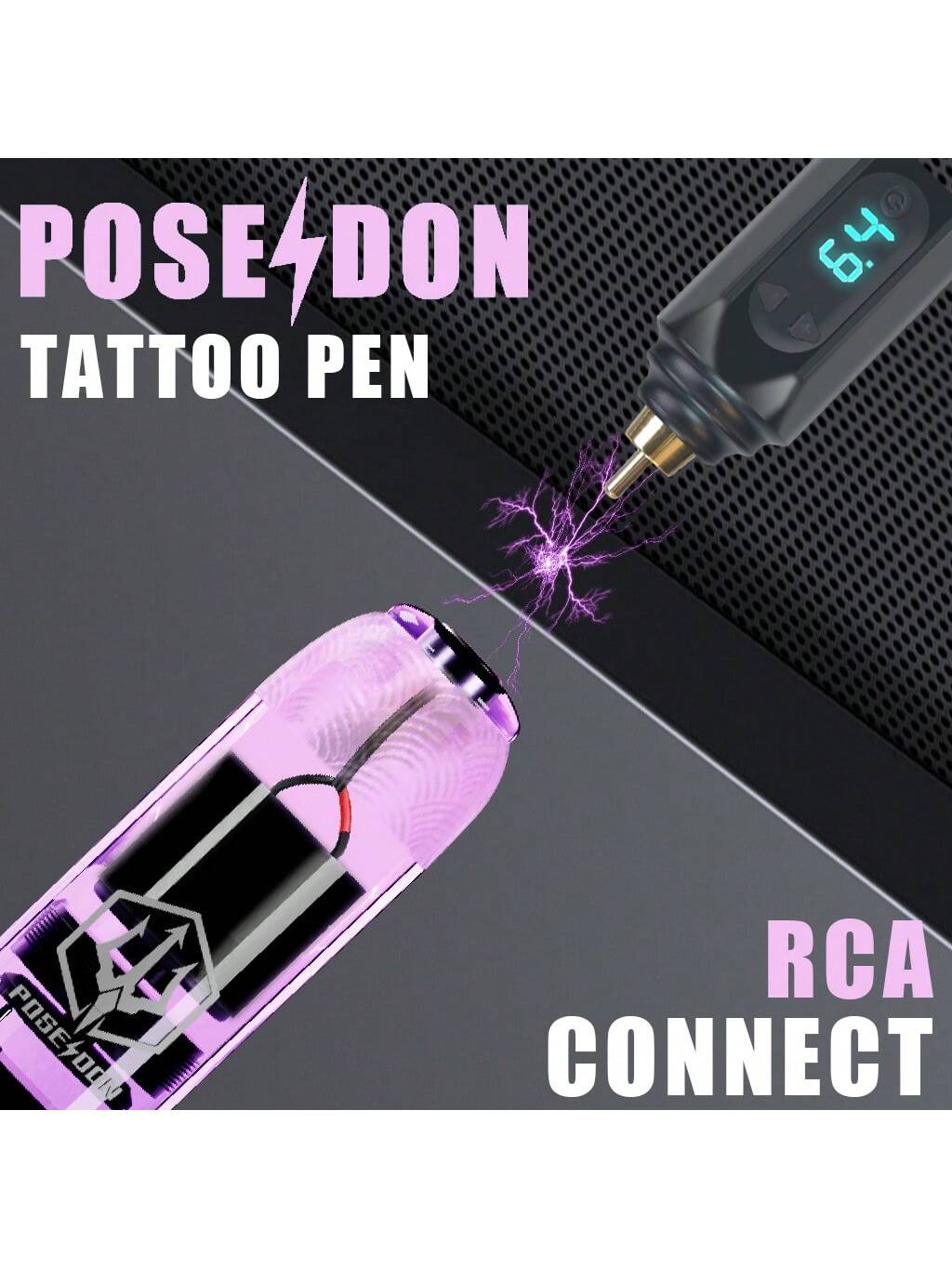 Tattoo Pen Kit- POSEIDON Wireless Tattoo Machine Kit, Tattoo Gun Kit With Tattoo Power Supply And 20 Pcs Tattoo Cartridge Needles, Complete Tattoo Kit Tattoo Supplies For Beginners(TK039)
