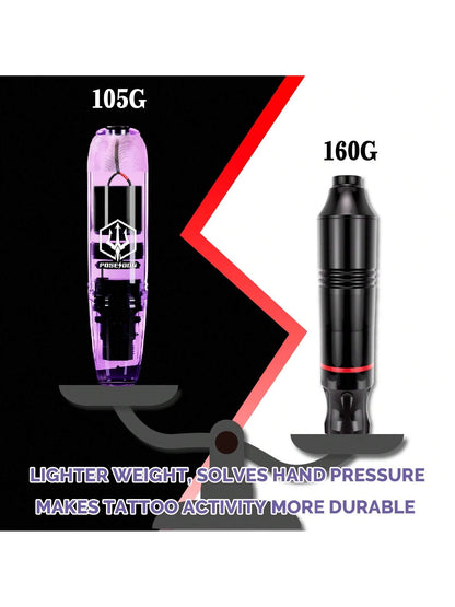 Tattoo Pen Kit- POSEIDON Wireless Tattoo Machine Kit, Tattoo Gun Kit With Tattoo Power Supply And 20 Pcs Tattoo Cartridge Needles, Complete Tattoo Kit Tattoo Supplies For Beginners(TK039)