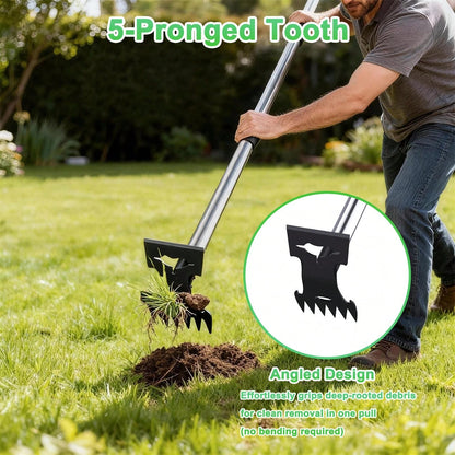 TBGENIUS Wee D Puller Tool With Long Handle,Adjustable Long Manual Wee Der Remover Tool,2 In 1 Hand Wee D Rake For Gardening, Uprooting Wee Ding Tool For Yard, Lawn, Patio, Garden