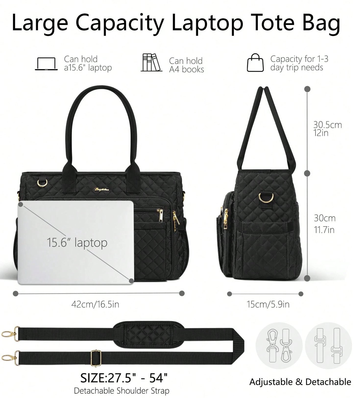 Teacher Tote Bag 15.6 Inch Laptop Bag For Women Work Bag Laptop Tote Nurse Bag Computer Messenger Bag, Laptop Briefcase For Office, School, Travel