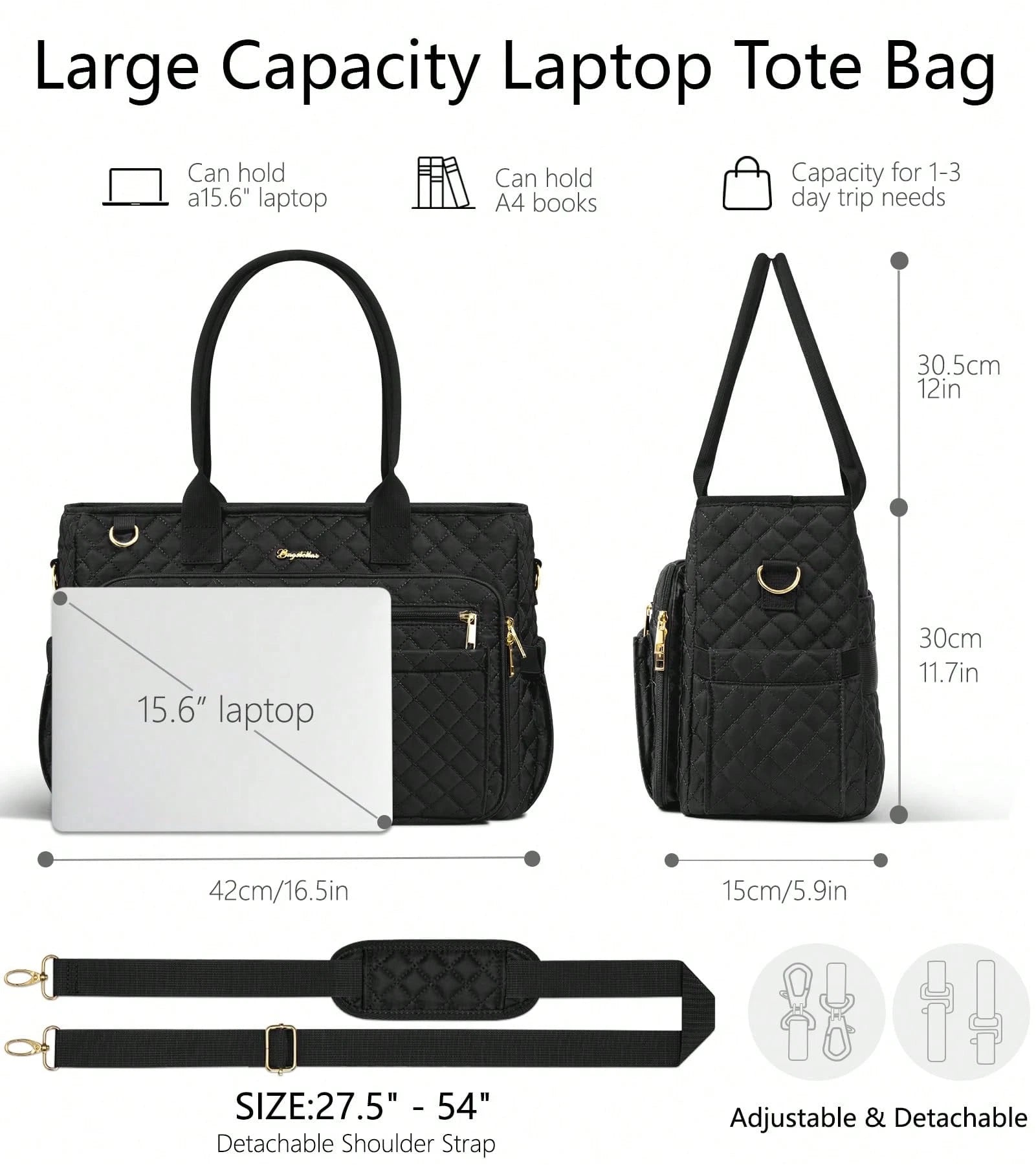 Teacher Tote Bag 15.6 Inch Laptop Bag For Women Work Bag Laptop Tote Nurse Bag Computer Messenger Bag, Laptop Briefcase For Office, School, Travel