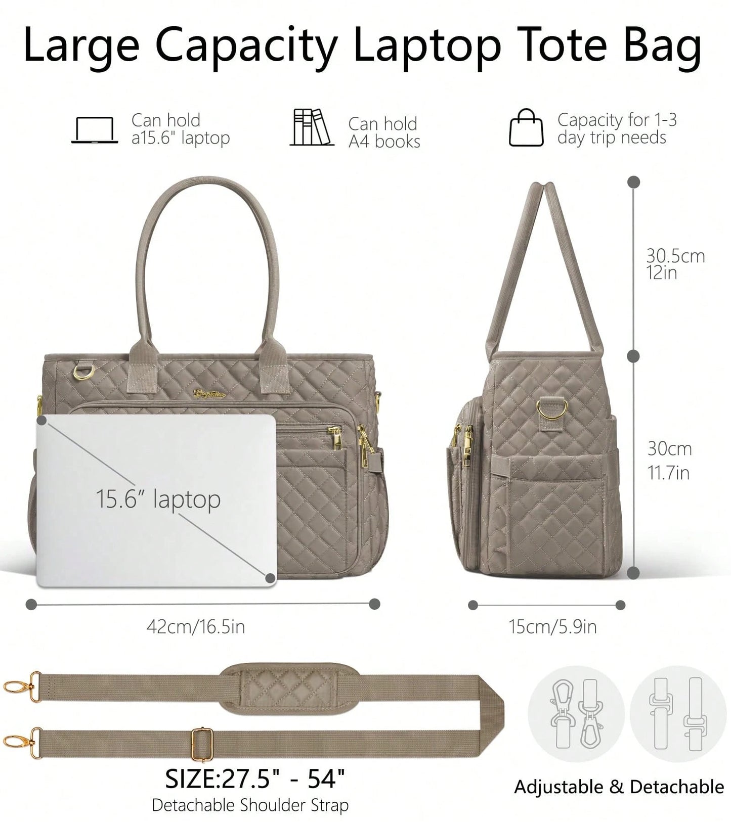 Teacher Tote Bag 15.6 Inch Laptop Bag For Women Work Bag Laptop Tote Nurse Bag Computer Messenger Bag, Laptop Briefcase For Office, School, Travel