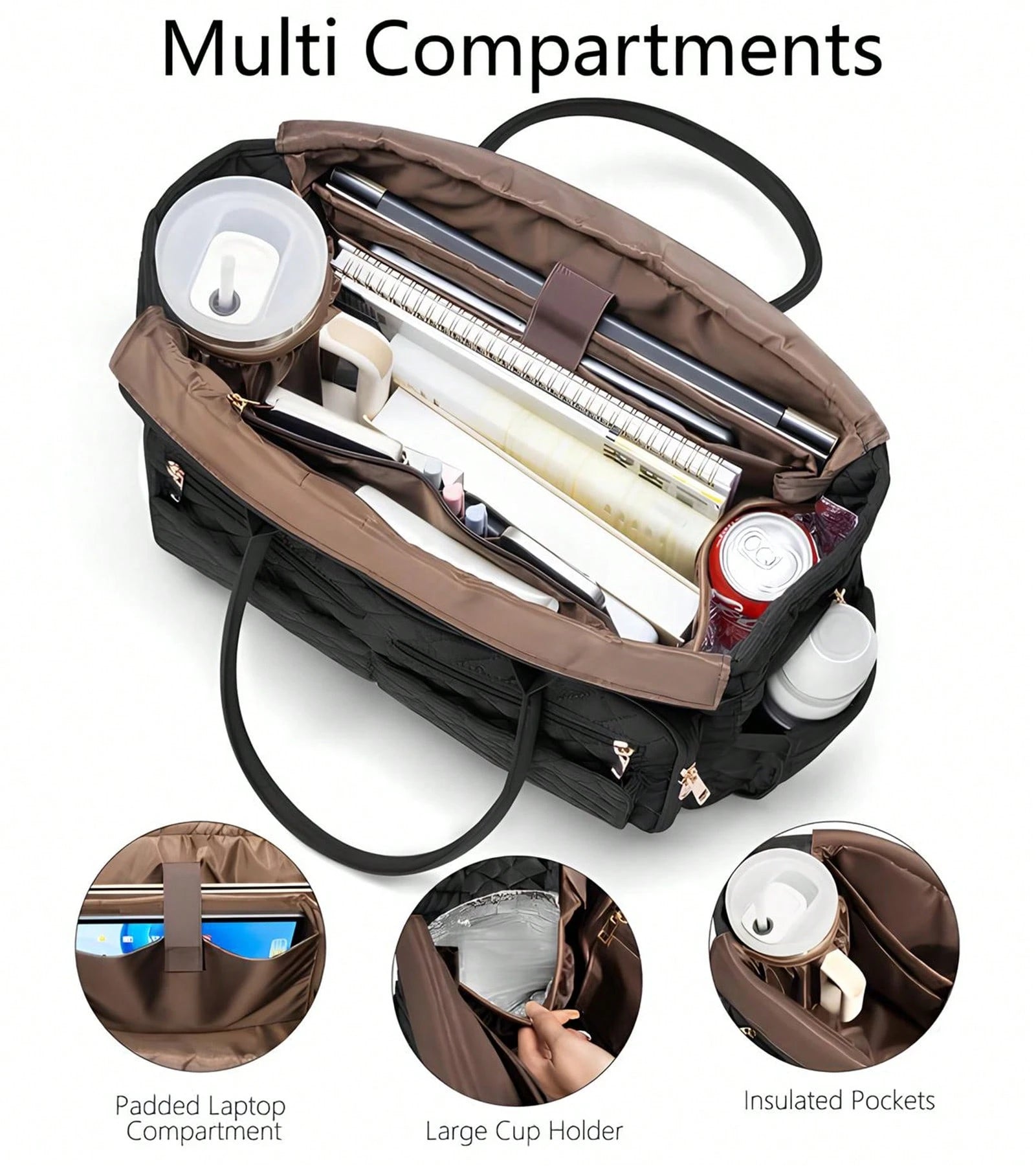 Teacher Tote Bag 15.6 Inch Laptop Bag For Women Work Bag Laptop Tote Nurse Bag Computer Messenger Bag, Laptop Briefcase For Office, School, Travel