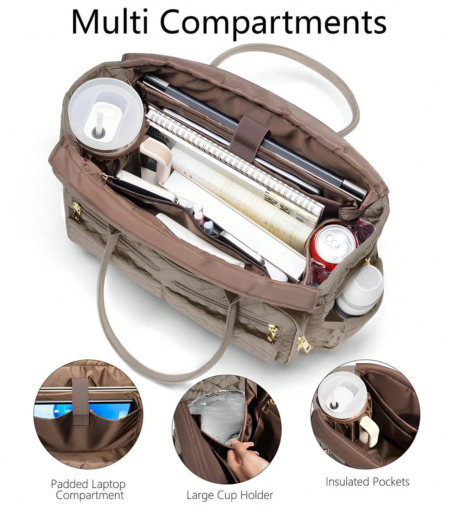 Teacher Tote Bag 15.6 Inch Laptop Bag For Women Work Bag Laptop Tote Nurse Bag Computer Messenger Bag, Laptop Briefcase For Office, School, Travel