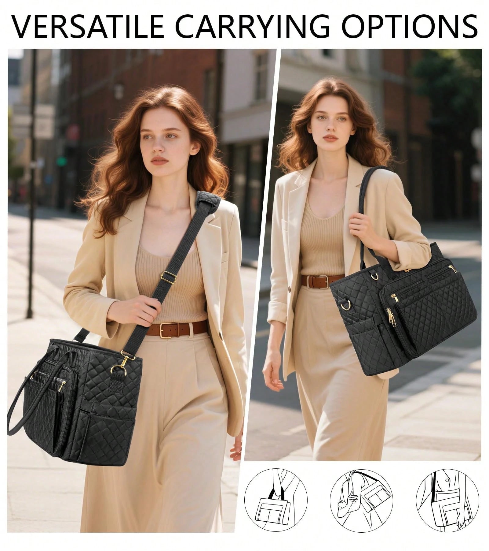 Teacher Tote Bag 15.6 Inch Laptop Bag For Women Work Bag Laptop Tote Nurse Bag Computer Messenger Bag, Laptop Briefcase For Office, School, Travel