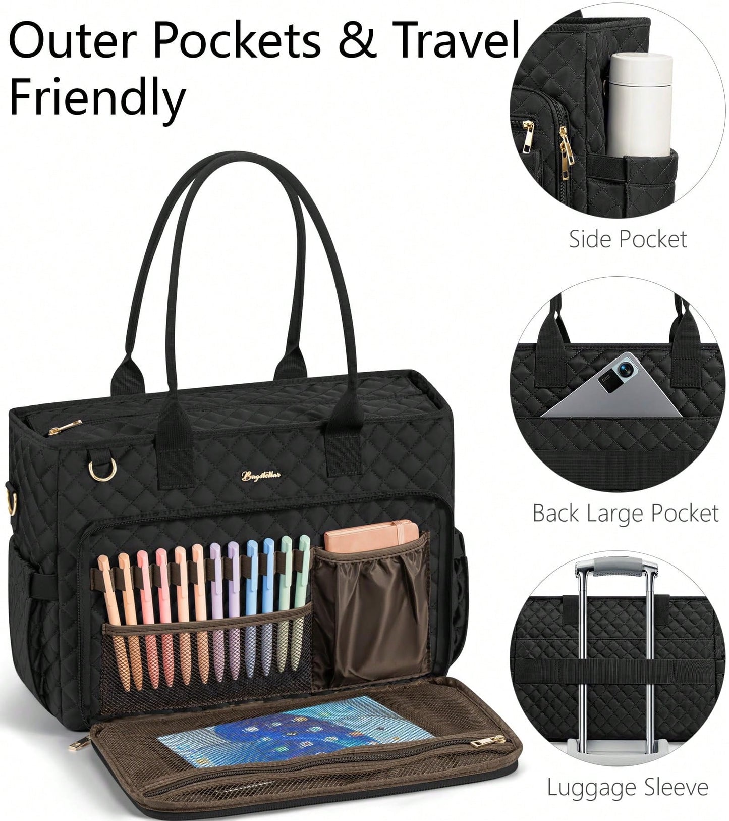 Teacher Tote Bag 15.6 Inch Laptop Bag For Women Work Bag Laptop Tote Nurse Bag Computer Messenger Bag, Laptop Briefcase For Office, School, Travel