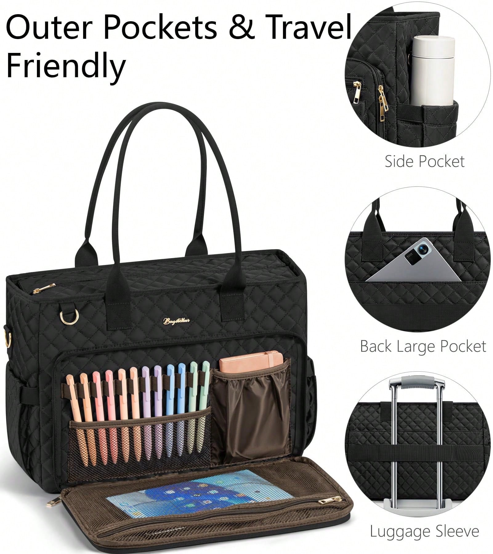 Teacher Tote Bag 15.6 Inch Laptop Bag For Women Work Bag Laptop Tote Nurse Bag Computer Messenger Bag, Laptop Briefcase For Office, School, Travel