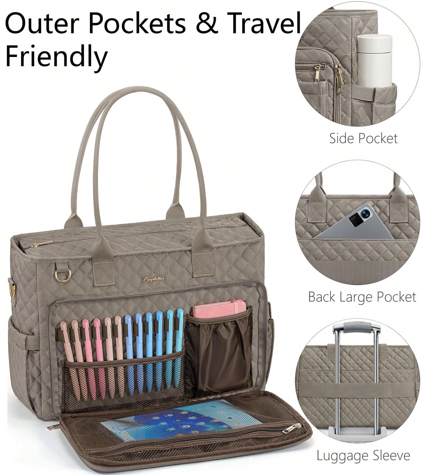 Teacher Tote Bag 15.6 Inch Laptop Bag For Women Work Bag Laptop Tote Nurse Bag Computer Messenger Bag, Laptop Briefcase For Office, School, Travel