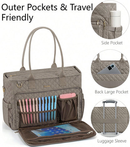 Teacher Tote Bag 15.6 Inch Laptop Bag For Women Work Bag Laptop Tote Nurse Bag Computer Messenger Bag, Laptop Briefcase For Office, School, Travel