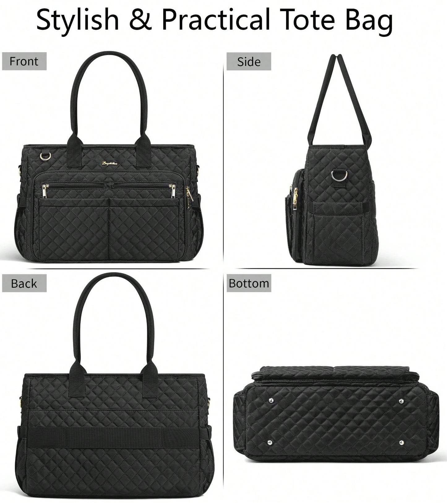 Teacher Tote Bag 15.6 Inch Laptop Bag For Women Work Bag Laptop Tote Nurse Bag Computer Messenger Bag, Laptop Briefcase For Office, School, Travel