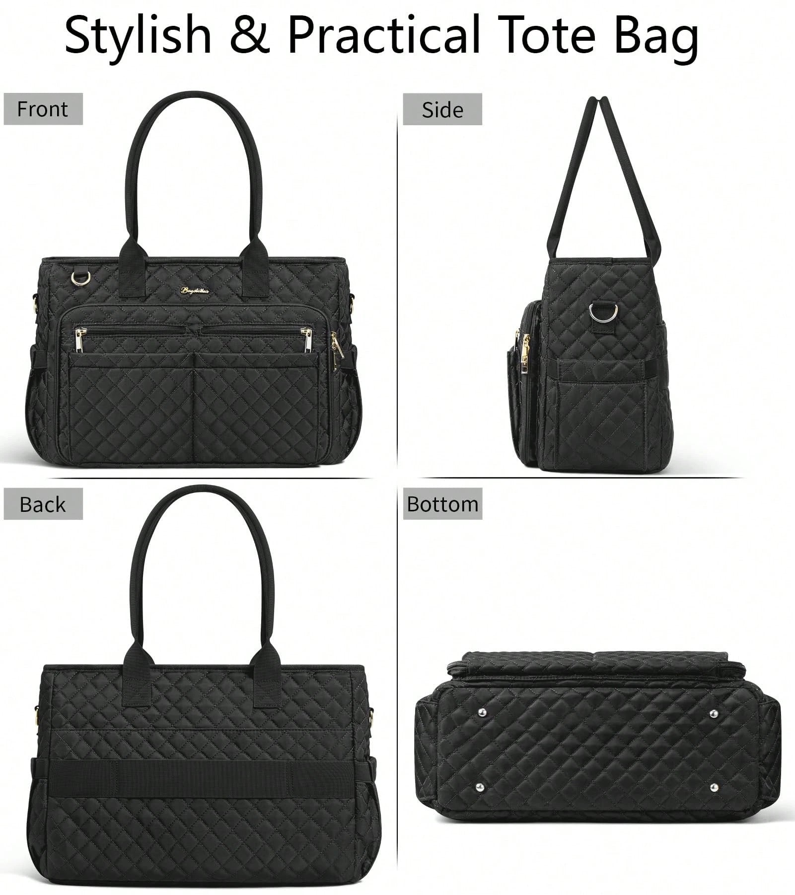 Teacher Tote Bag 15.6 Inch Laptop Bag For Women Work Bag Laptop Tote Nurse Bag Computer Messenger Bag, Laptop Briefcase For Office, School, Travel