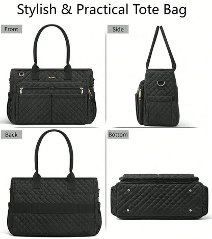 Teacher Tote Bag 15.6 Inch Laptop Bag For Women Work Bag Laptop Tote Nurse Bag Computer Messenger Bag, Laptop Briefcase For Office, School, Travel