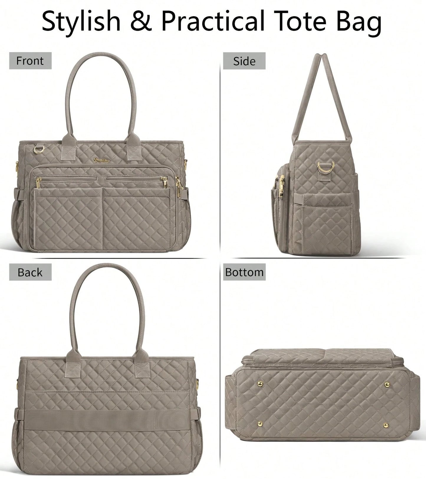 Teacher Tote Bag 15.6 Inch Laptop Bag For Women Work Bag Laptop Tote Nurse Bag Computer Messenger Bag, Laptop Briefcase For Office, School, Travel