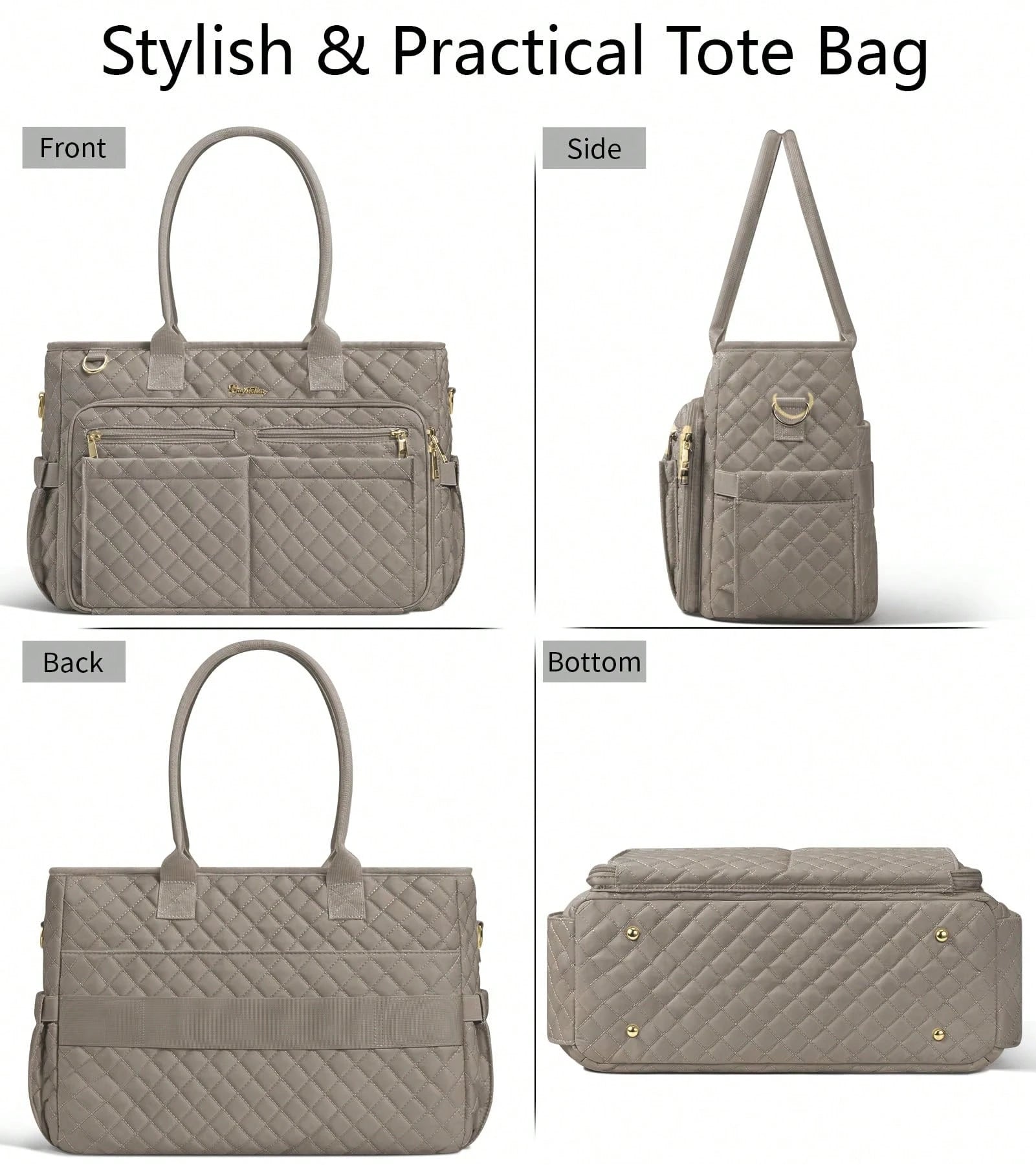 Teacher Tote Bag 15.6 Inch Laptop Bag For Women Work Bag Laptop Tote Nurse Bag Computer Messenger Bag, Laptop Briefcase For Office, School, Travel