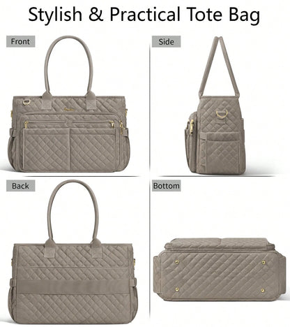 Teacher Tote Bag 15.6 Inch Laptop Bag For Women Work Bag Laptop Tote Nurse Bag Computer Messenger Bag, Laptop Briefcase For Office, School, Travel