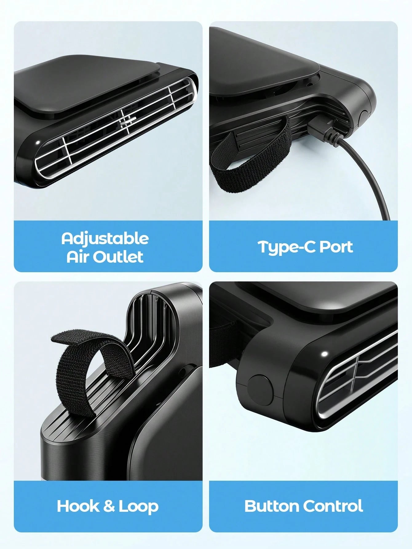 Teckwe Car Seat Fans, Car Interior Accessories, Suitable Gift For Boyfriend