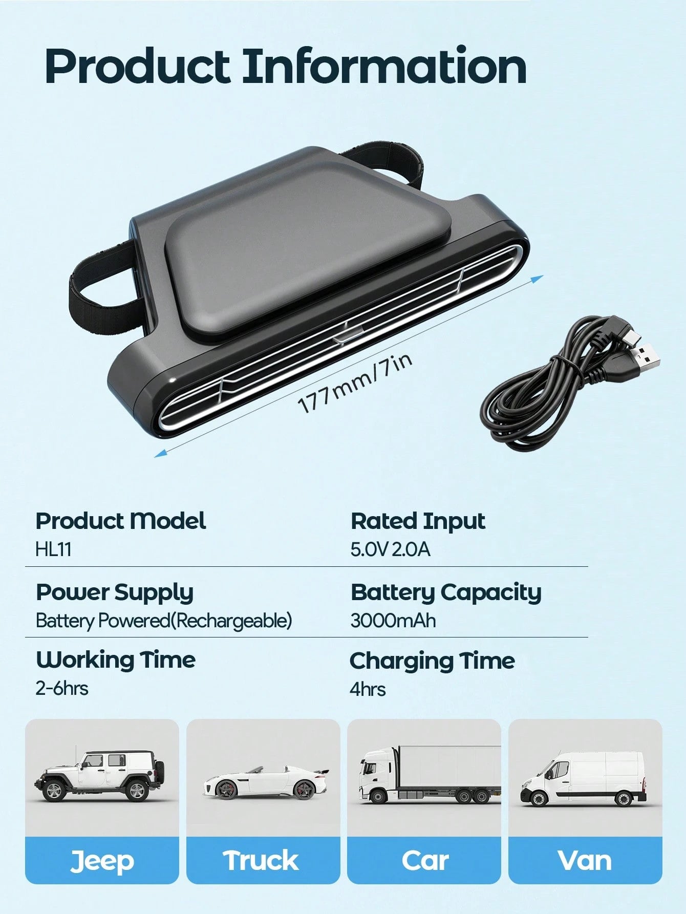 Teckwe Car Seat Fans, Car Interior Accessories, Suitable Gift For Boyfriend