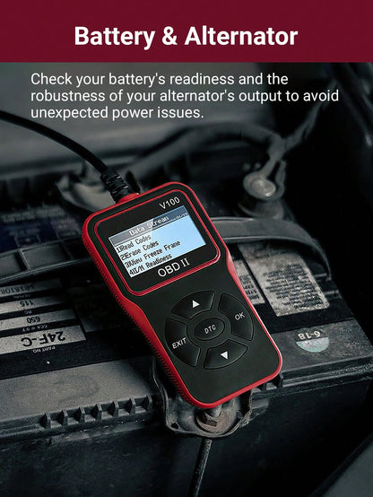 Teckwe Professional Car OBD II Scan Tool, Engine Fault Code Reader & Eraser, Automotive Diagnostic Tool With Live Data Stream, I/M Readiness Check For All OBDII Protocol Vehicles