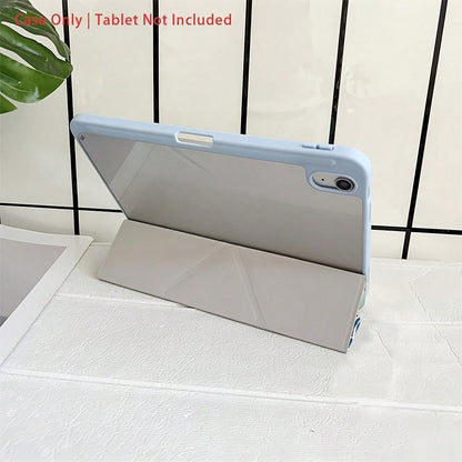 The Blue Marine Bio Pattern 3+Y Foldable Tablet Protective Case Is Compatible With IPad10th Generation Cases, IPadA16, 11-Inch Pro (2020/2021/10th Generation), And Soft Edge Air Cases. Featuring A Bu