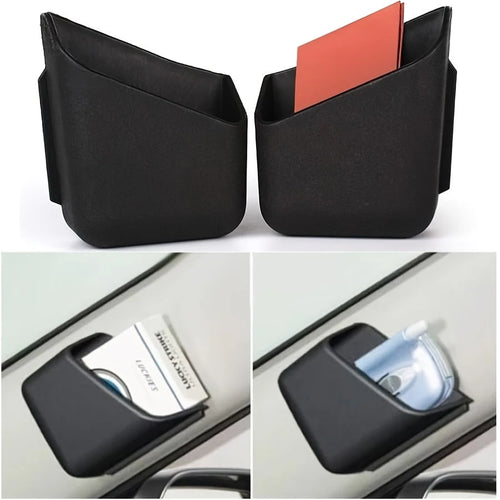 The Fashionable Car Rearview Mirror Storage Box- A Multi-Functional Phone Holder And A Key, Card And Essential Items Storage Box- An Ideal Space-Saving Accessory For All Vehicle Models!