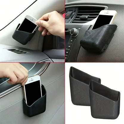 The Fashionable Car Rearview Mirror Storage Box- A Multi-Functional Phone Holder And A Key, Card And Essential Items Storage Box- An Ideal Space-Saving Accessory For All Vehicle Models!