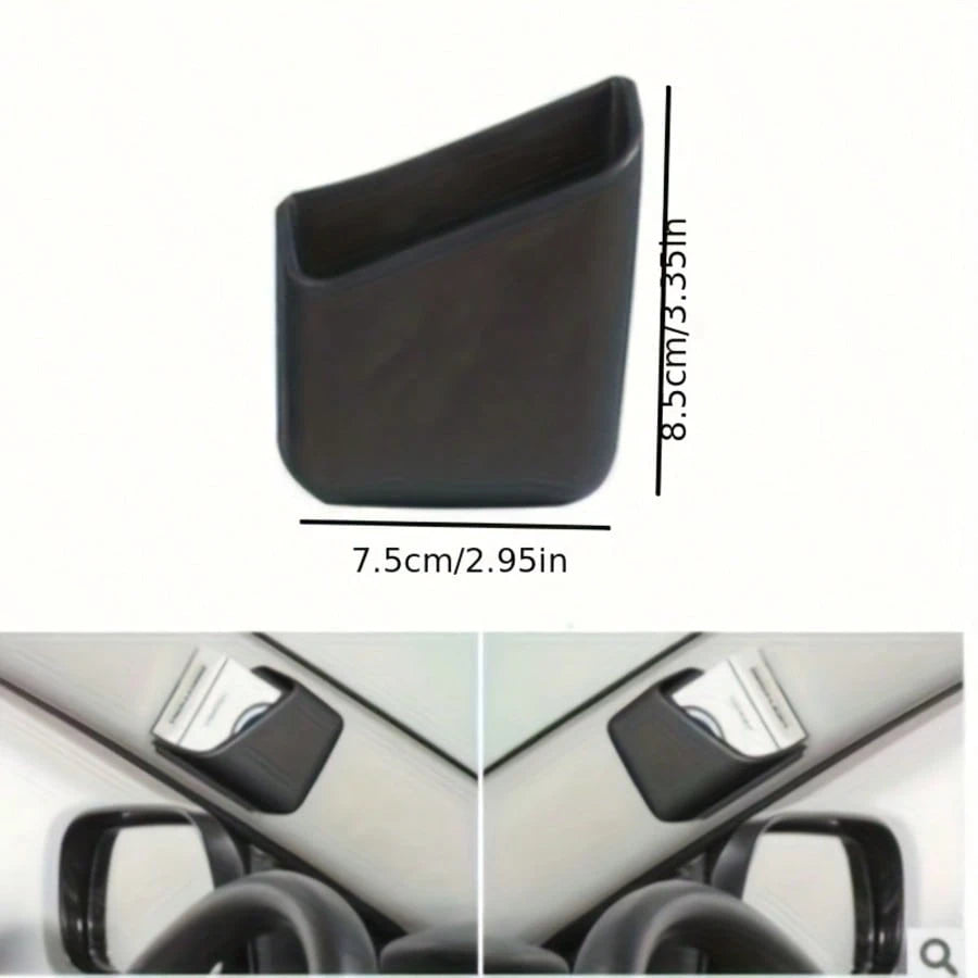 The Fashionable Car Rearview Mirror Storage Box- A Multi-Functional Phone Holder And A Key, Card And Essential Items Storage Box- An Ideal Space-Saving Accessory For All Vehicle Models!