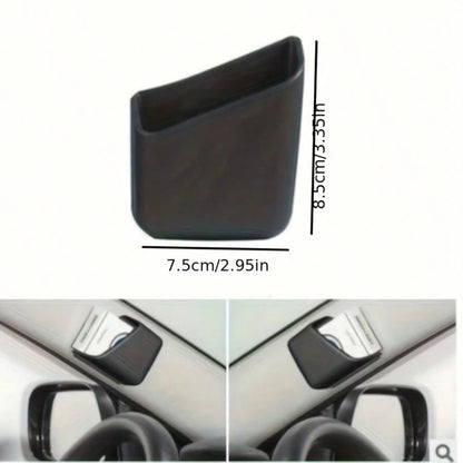 The Fashionable Car Rearview Mirror Storage Box- A Multi-Functional Phone Holder And A Key, Card And Essential Items Storage Box- An Ideal Space-Saving Accessory For All Vehicle Models!