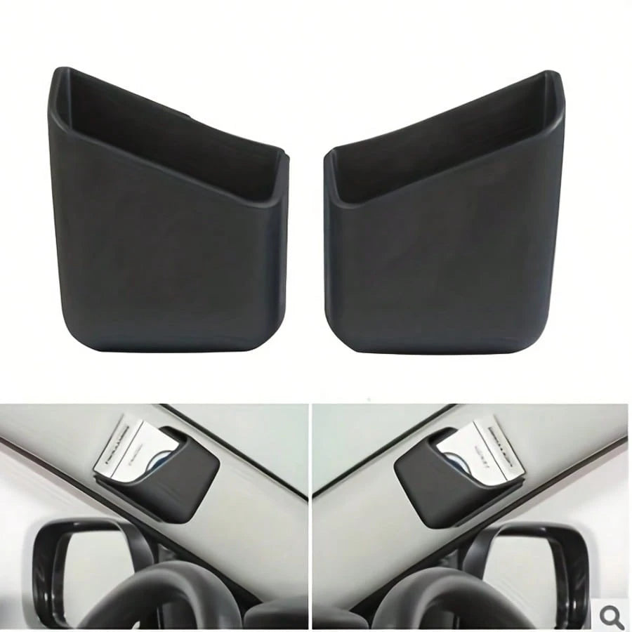 The Fashionable Car Rearview Mirror Storage Box- A Multi-Functional Phone Holder And A Key, Card And Essential Items Storage Box- An Ideal Space-Saving Accessory For All Vehicle Models!