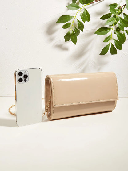 This Fashionable, Elegant, Understated, And Luxurious Solid Color Mirror PU Leather Clutch Is Lightweight And Portable, Making It An Ideal Choice For Teenagers, Women, College Students, Young Professi