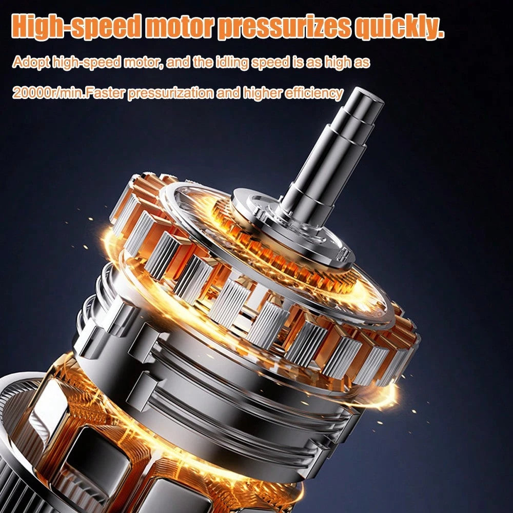 Tire Inflator Portable Air Compressor, 3000mAh Rechargeable Battery Tire Pressure Air Pump, Fast Cordless Air Pump With Power Bank Function, 3-Mode LED Light, Auto Parts For Car Motorcycle Bicycle Cam
