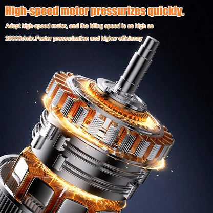 Tire Inflator Portable Air Compressor, 3000mAh Rechargeable Battery Tire Pressure Air Pump, Fast Cordless Air Pump With Power Bank Function, 3-Mode LED Light, Auto Parts For Car Motorcycle Bicycle Cam