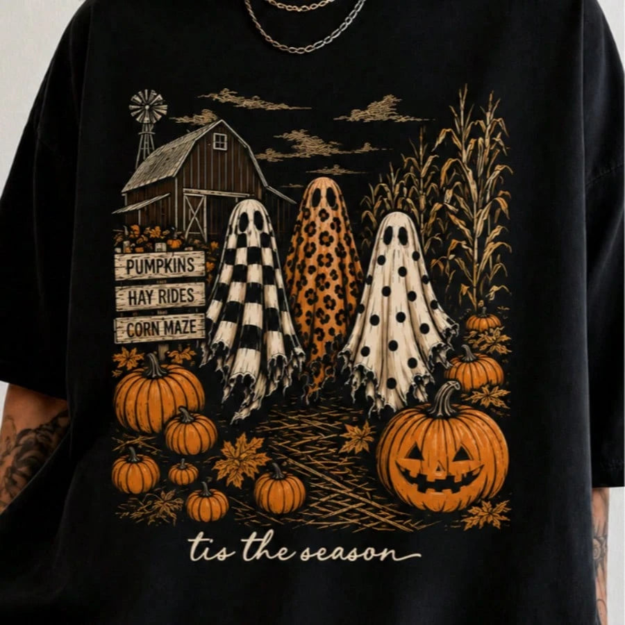 Tis The Season T-Shirt, Halloween Ghost Shirt, Spooky Season Shirt