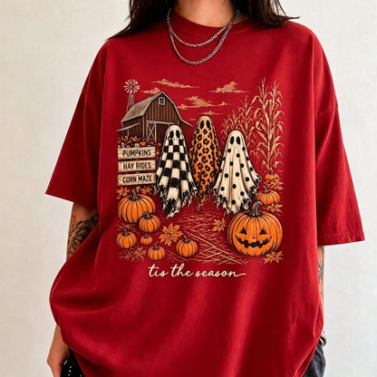 Tis The Season T-Shirt, Halloween Ghost Shirt, Spooky Season Shirt